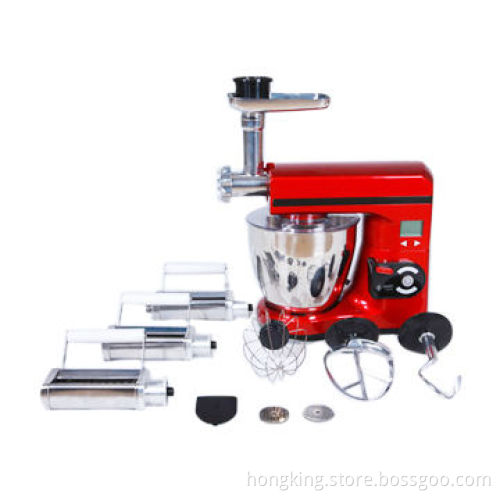 Digital Food Mixer with 7L Stainless Steel Bowl, Meat Grinder, Pasta Maker Function, 1,000W